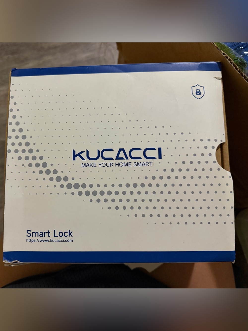 KUCACCI Smart Door Lock Fingerprint Keypad Keyless Entry Black